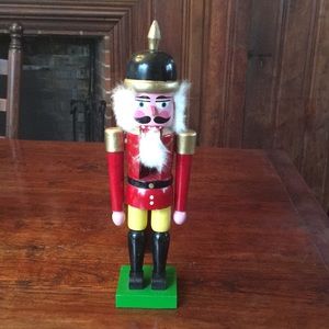 Whimsical vintage toy soldier nutcracker.